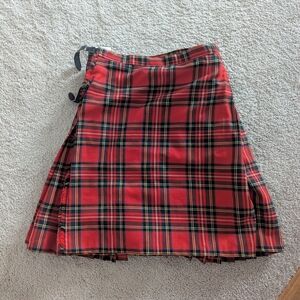 Red Tartan Plaid Women's Skirt